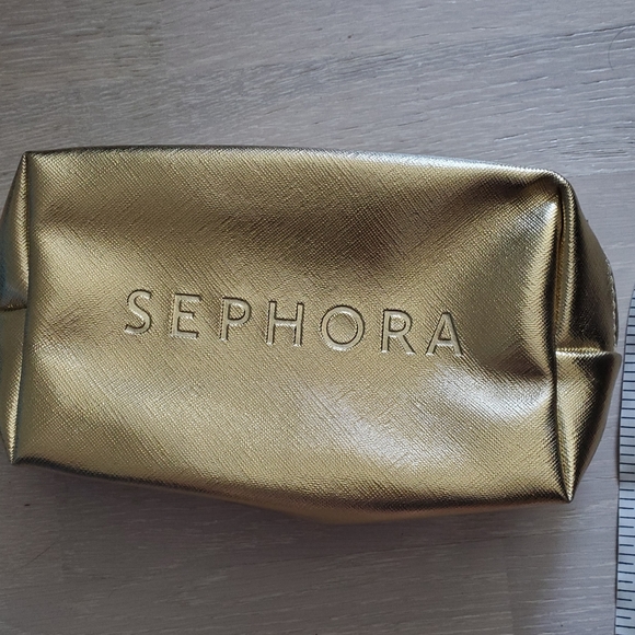 Brand New Gold Sephora Makeup Bag - Picture 1 of 7